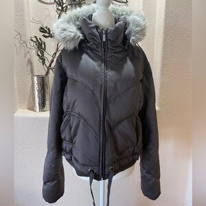 Girls Down Hooded Winter Puffy Coat Jacket Winter Ski Warm Youth XL = Womens Sm